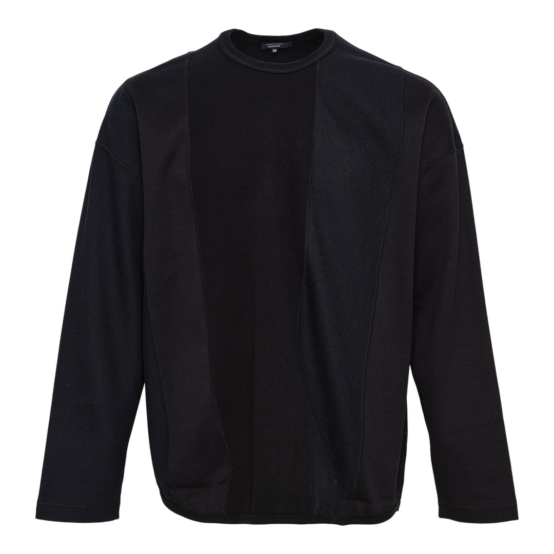 Club21 - COMME des GARCONS HOMME - Cotton Rib X Polyester Wool Tee - TEES - Black