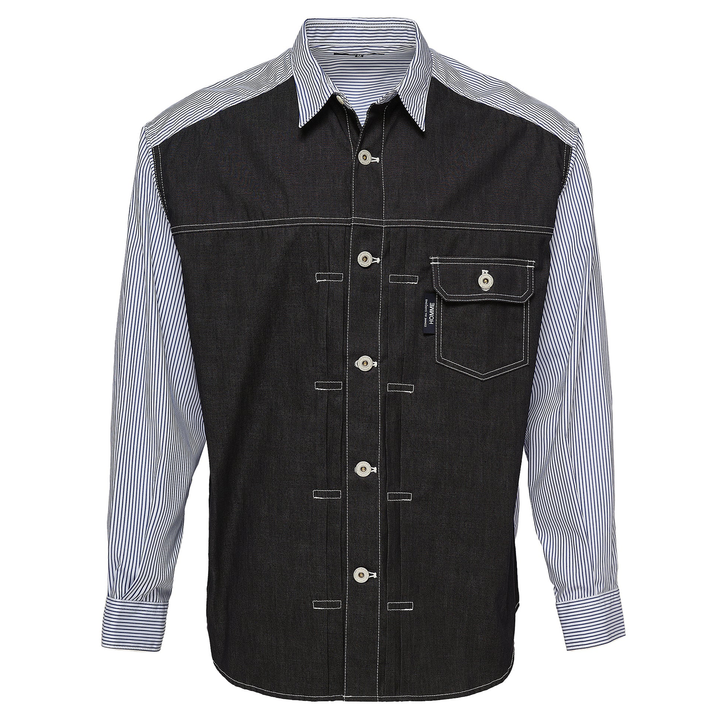 COMME_des_GARCONS_HOMME_Cotton_Stripes_Denim_Shirt_Multi