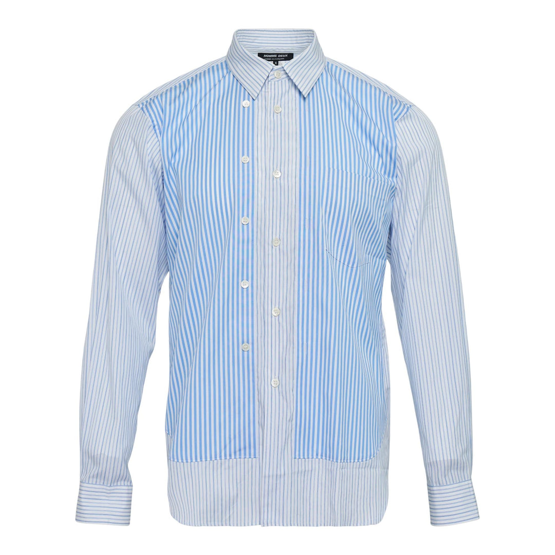 Club21 - COMME des GARCONS HOMME DEUX - Cotton Broad Stripe X Cotton Blouse - SHIRTS - Blue