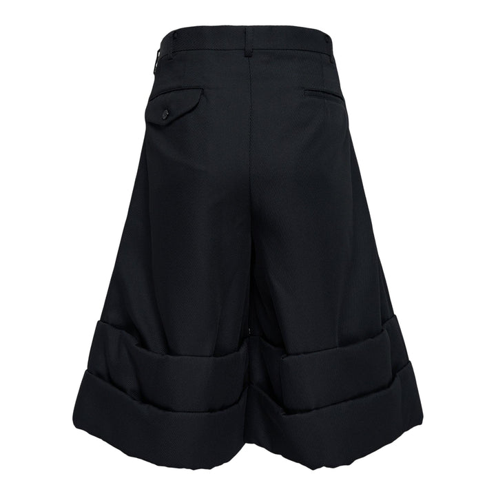 Club21 - COMME des GARCONS HOMME PLUS - Polyester Kersey Roll Up Pants - PANTS - Black