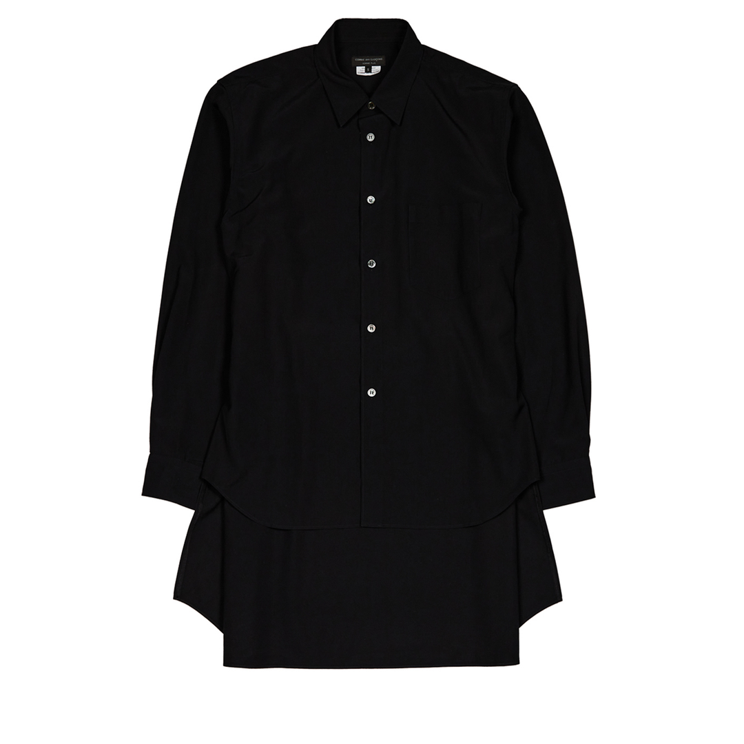 COMME_des_GARCONS_HOMME_PLUS_Polyester_Spun_Broad_Thick_Shirt_Black