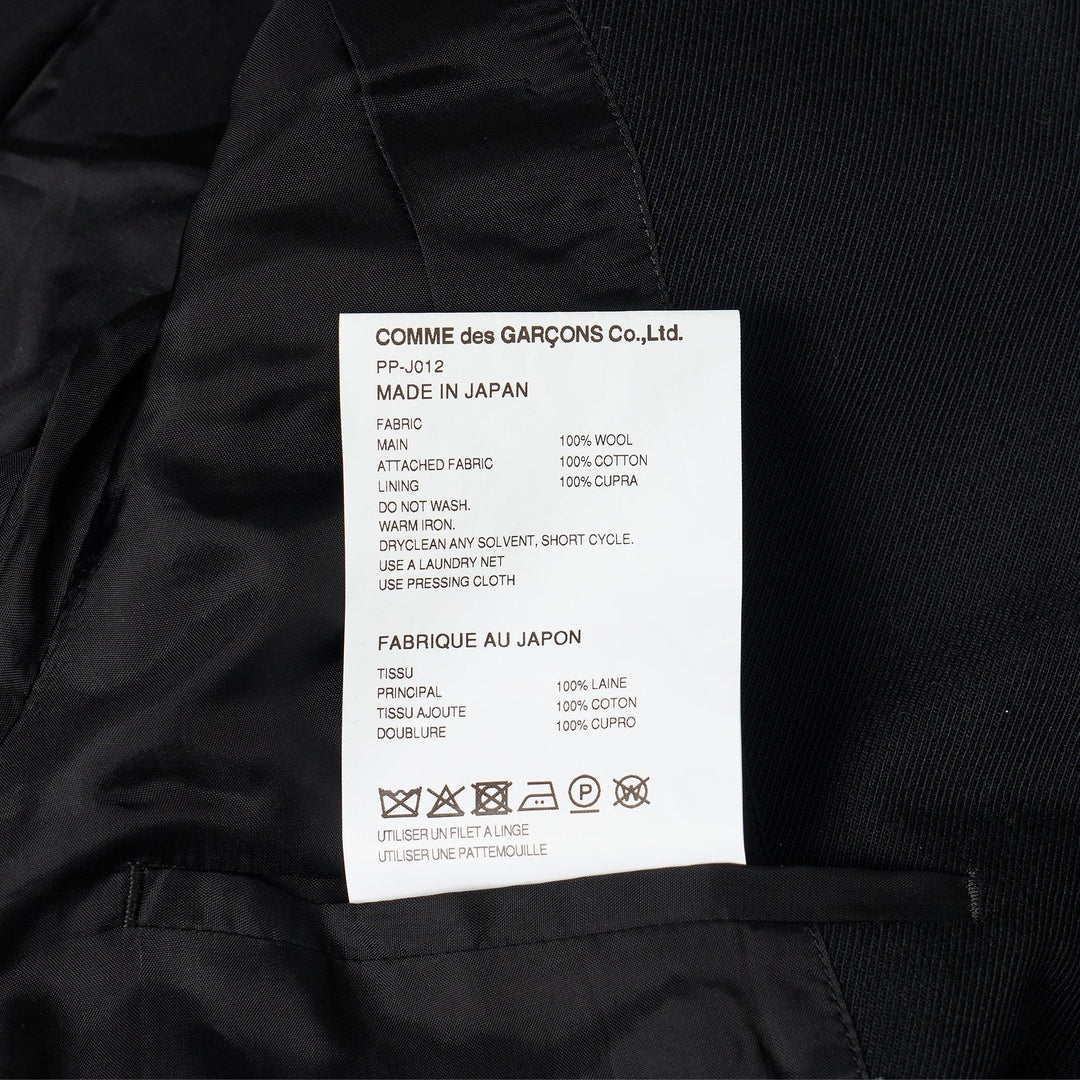 Club21 - COMME des GARCONS HOMME PLUS - Wool Gabardine Jacket - JACKETS - Black