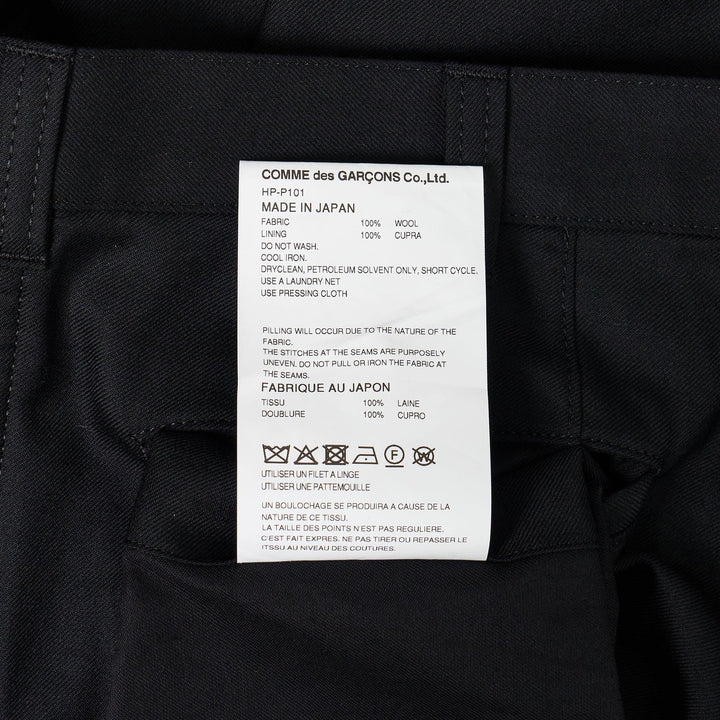 Club21 - COMME des GARCONS HOMME - Wool Gabardine Pants - PANTS - Black