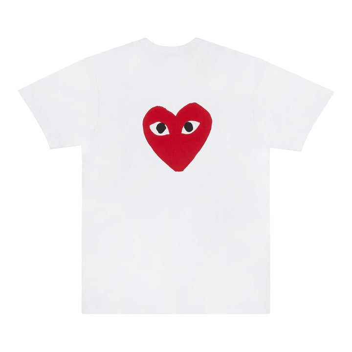 Club21 - COMME des GARCONS PLAY - Front And Back Heart Tee Unisex - TEES - White