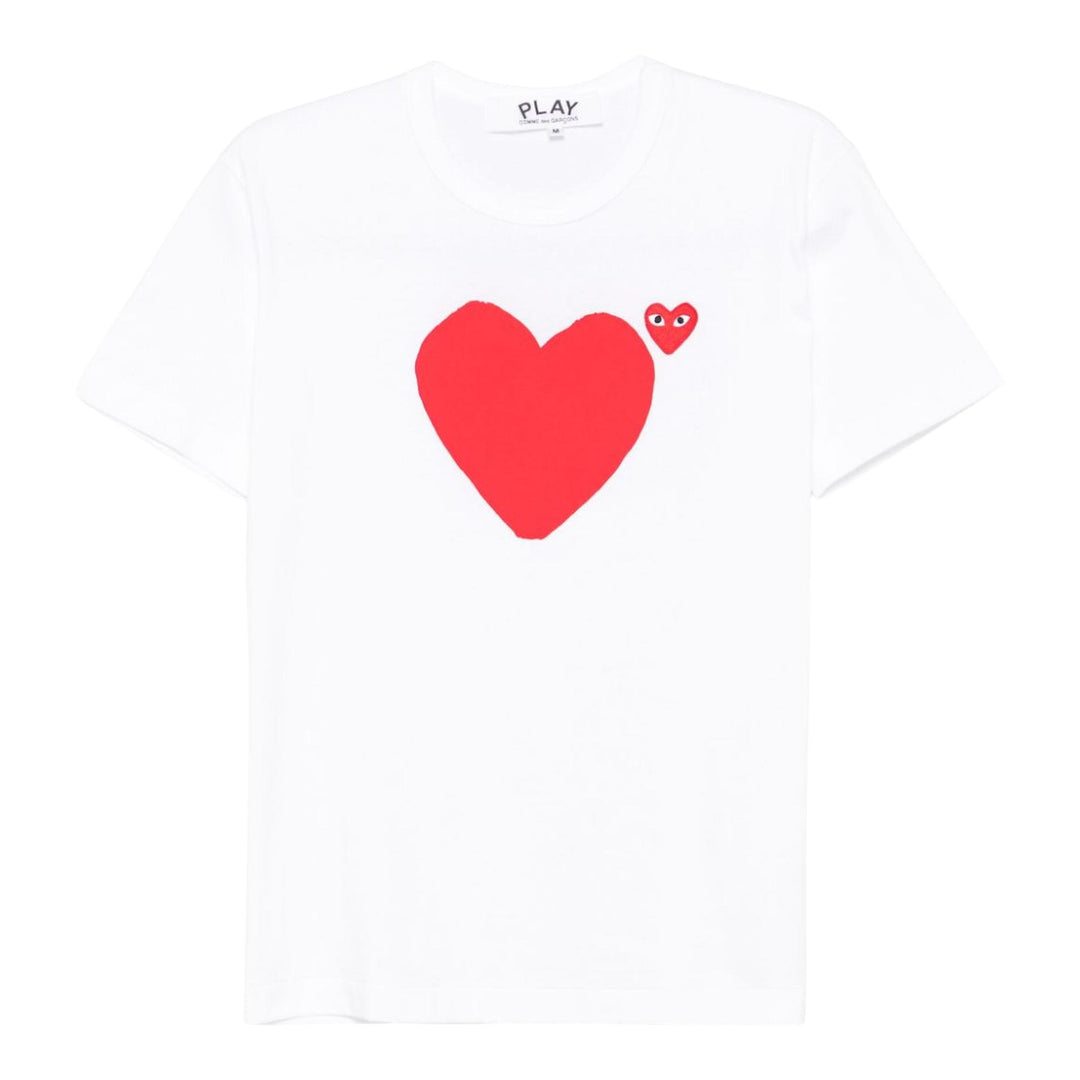 Club21 - COMME des GARCONS PLAY - Front Back Red Heart Tee Unisex - TEES - White