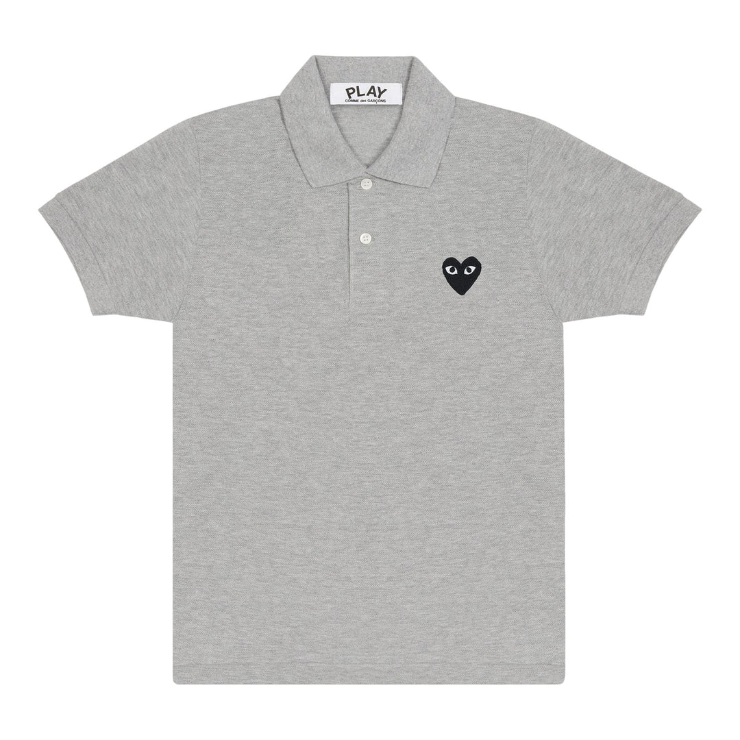 Club21 - COMME des GARCONS PLAY - Polo T-Shirt Black Emblem Unisex - POLOS - Grey
