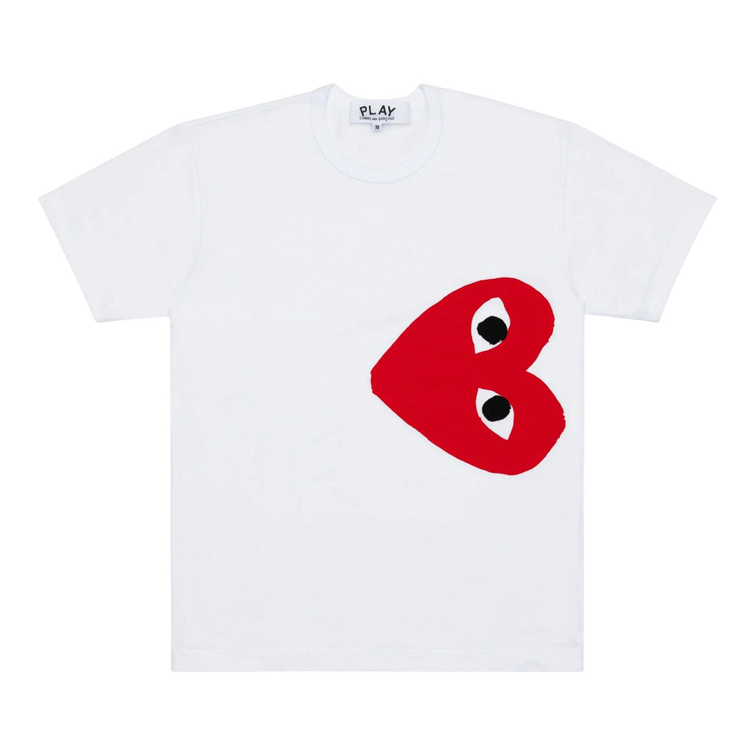 Club21 - COMME des GARCONS PLAY - Red Heart Logo T-Shirt - TEES - White