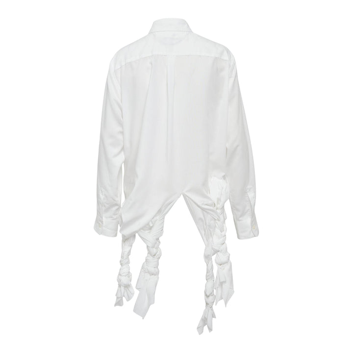 Club21 - COMME des GARCONS - Polyester Braided Hem Blouse - BLOUSES - White