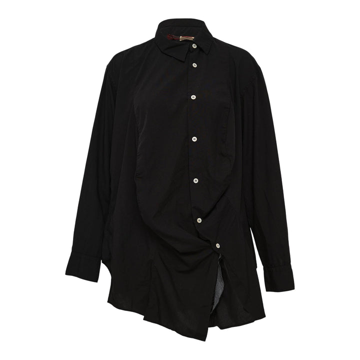 Club21 - COMME des GARCONS - Polyester Broad Asymmetrical Blouse - BLOUSES - Black