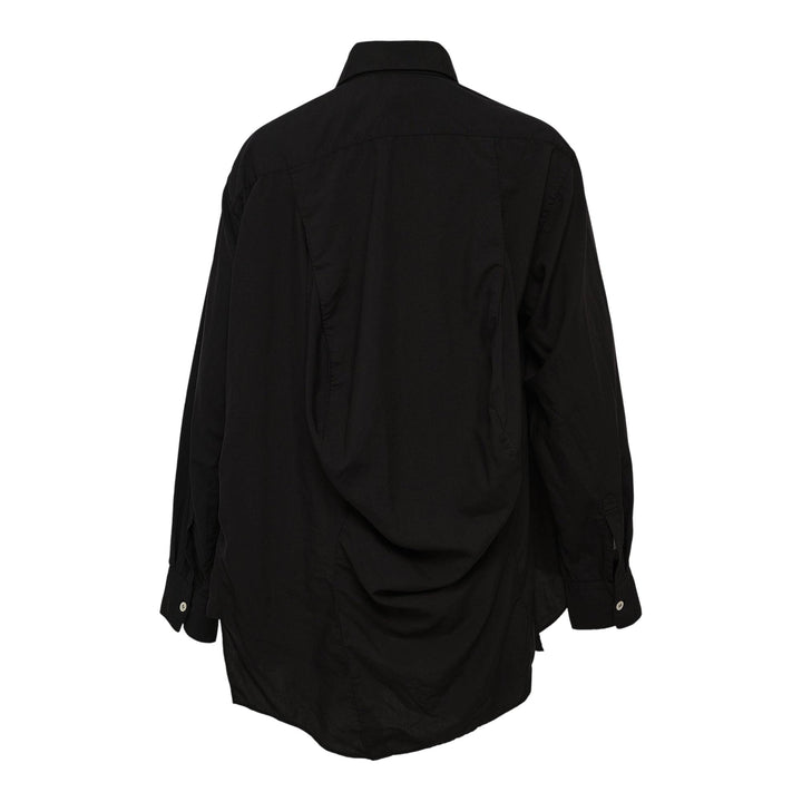 Club21 - COMME des GARCONS - Polyester Broad Asymmetrical Blouse - BLOUSES - Black