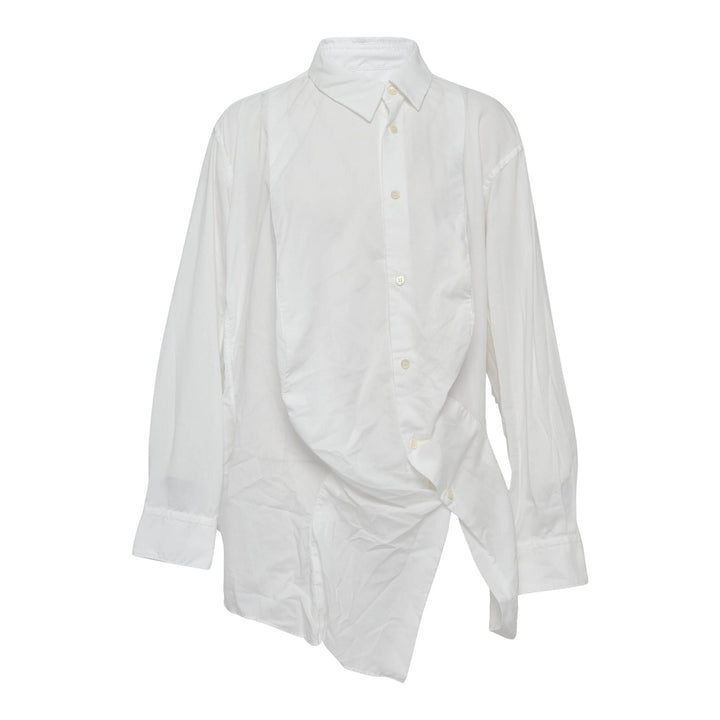 Club21 - COMME des GARCONS - Polyester Broad Asymmetrical Blouse - BLOUSES - White