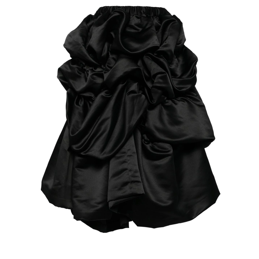 COMME_des_GARCONS_Polyester_Satin_Thick_Skirt_Black