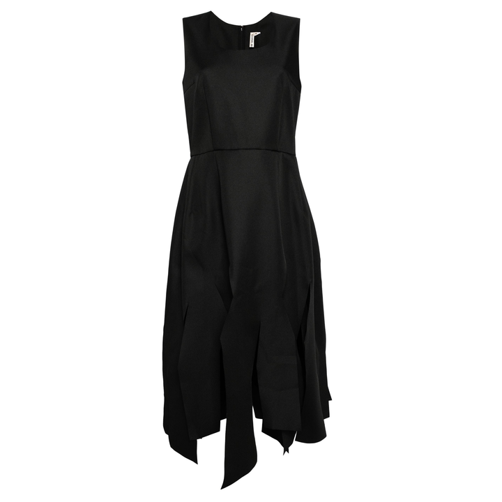 COMME_des_GARCONS_Polyester_Serge_Dress_Black