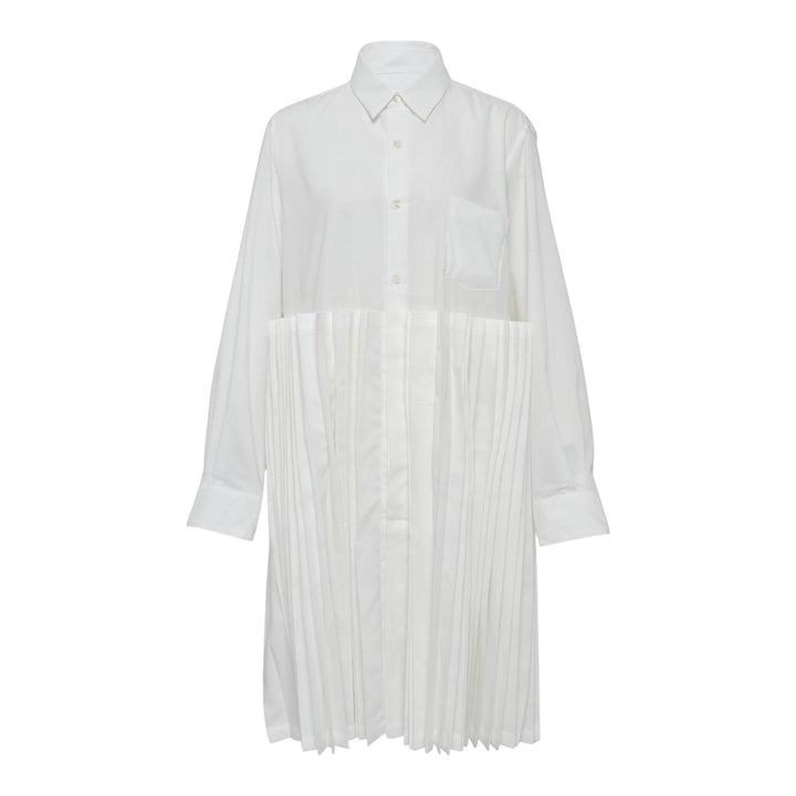 Club21 - COMME des GARCONS - Polyester Spun Broad Pleated Blouse - BLOUSES - White