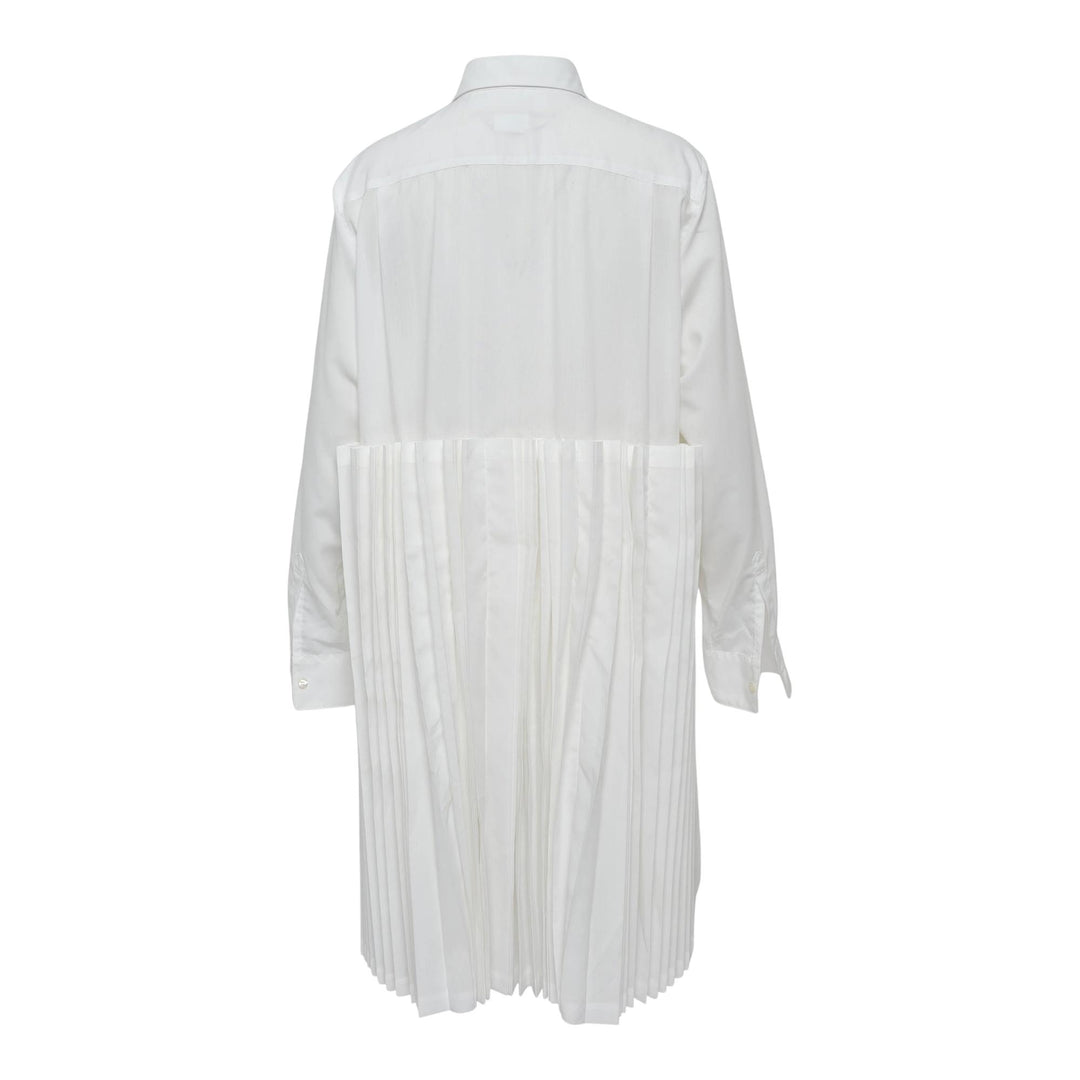 Club21 - COMME des GARCONS - Polyester Spun Broad Pleated Blouse - BLOUSES - White