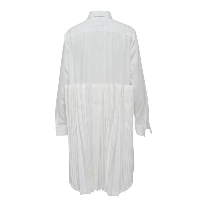 Club21 - COMME des GARCONS - Polyester Spun Broad Pleated Blouse - BLOUSES - White