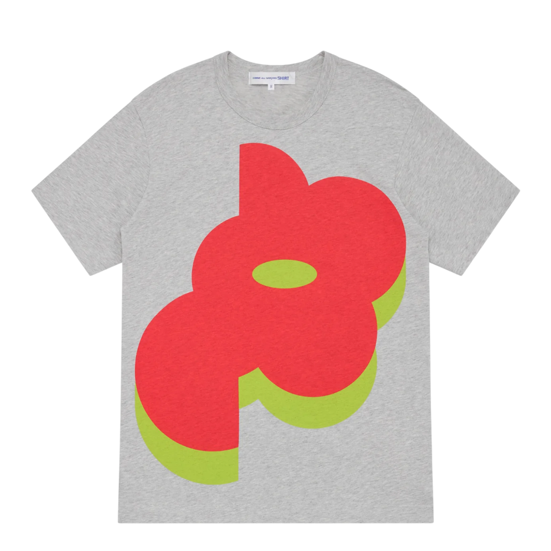 Bold Red-Green Splotch Printed Tee
