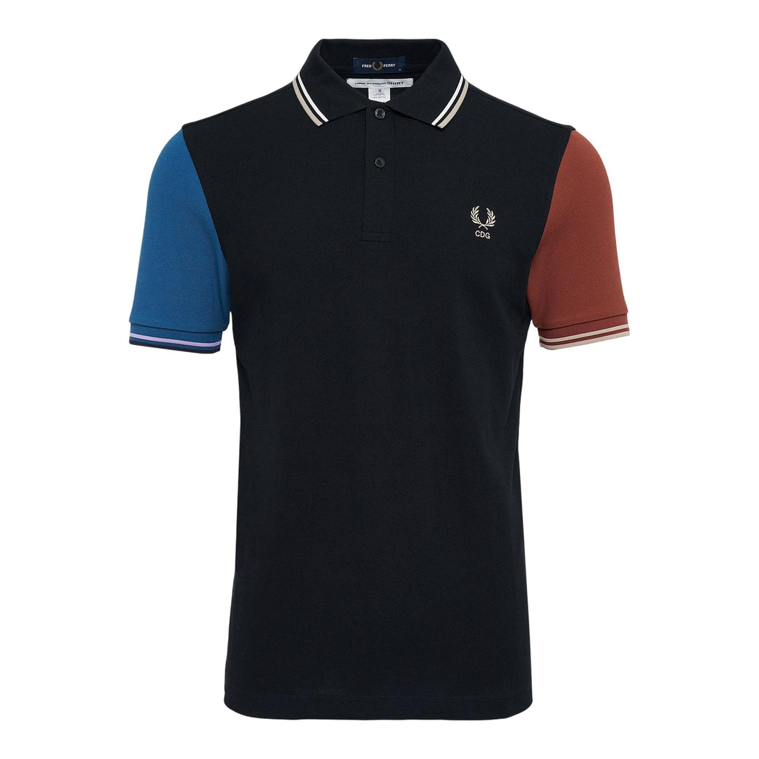 Club21 - COMME des GARCONS SHIRT - CDG SHIRT x FRED PERRY Color-Block Polo Shirt - TEES - Black