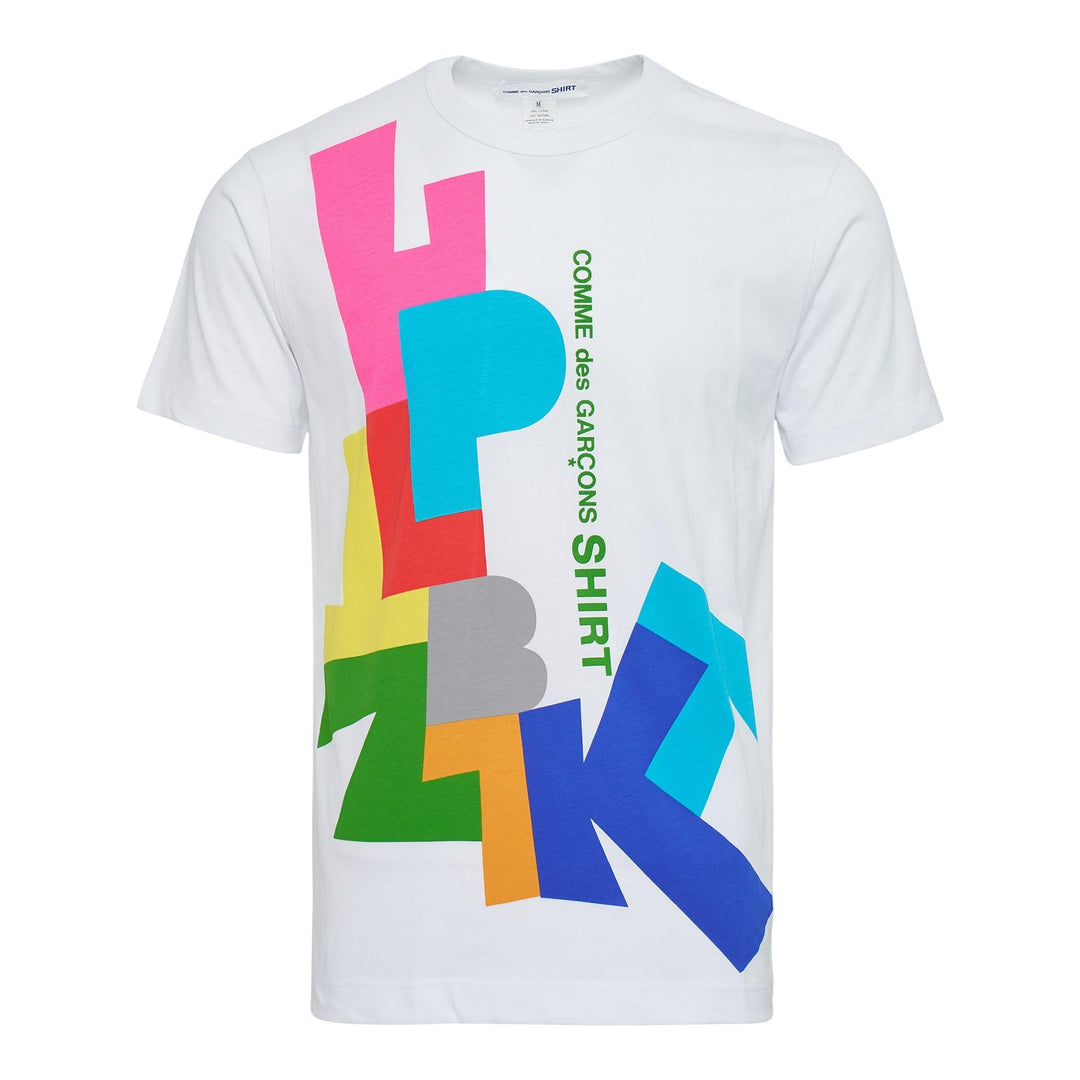 Club21 - COMME des GARCONS SHIRT - Digital Print Color-Block Tee - TEES - White