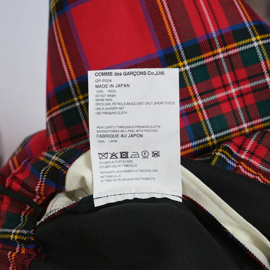 Club21 - COMME des GARCONS - Tartan Check Wide Pants - PANTS - Red