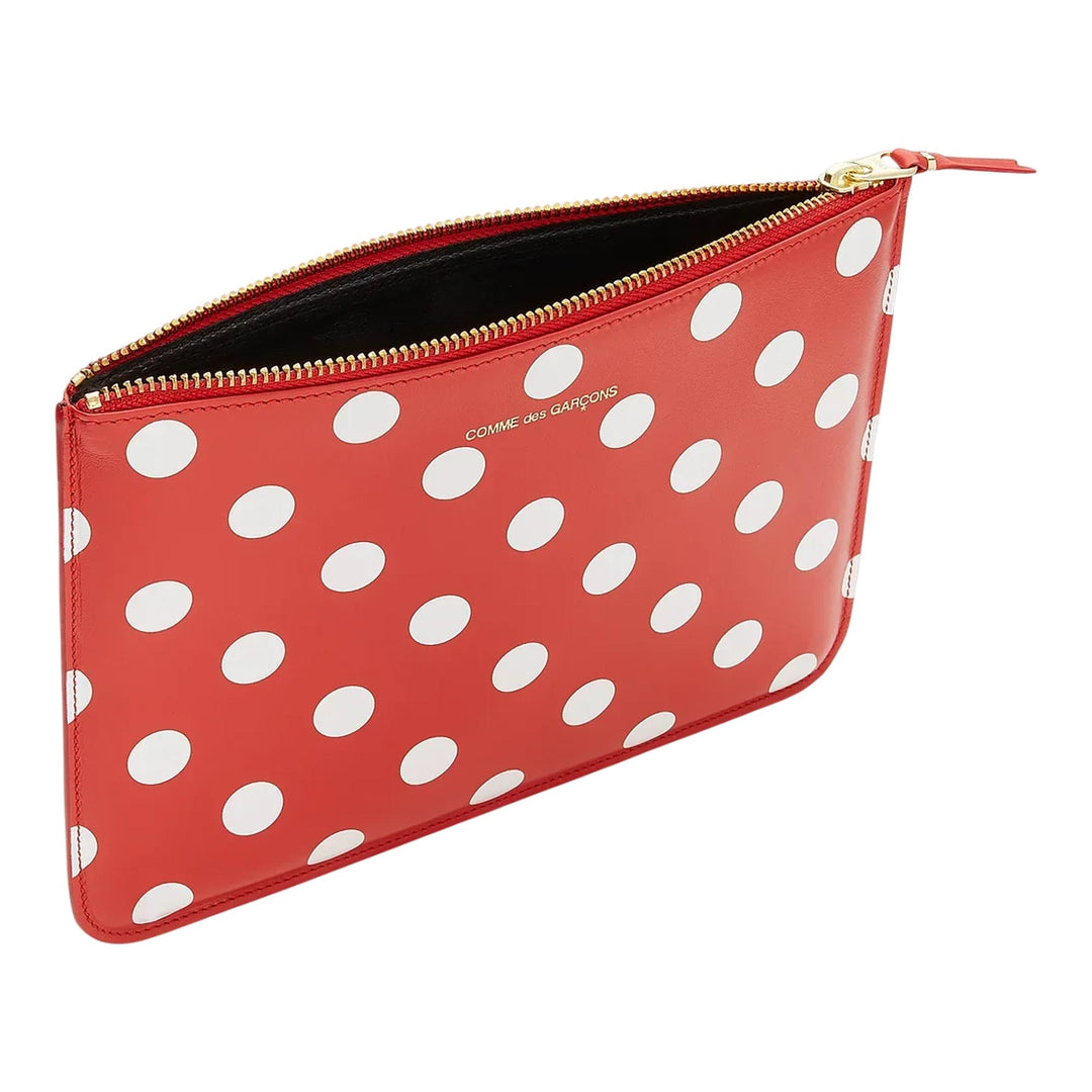 Club21 - COMME des GARCONS WALLET - Dots Printed Big Pouch - POUCHES - Red