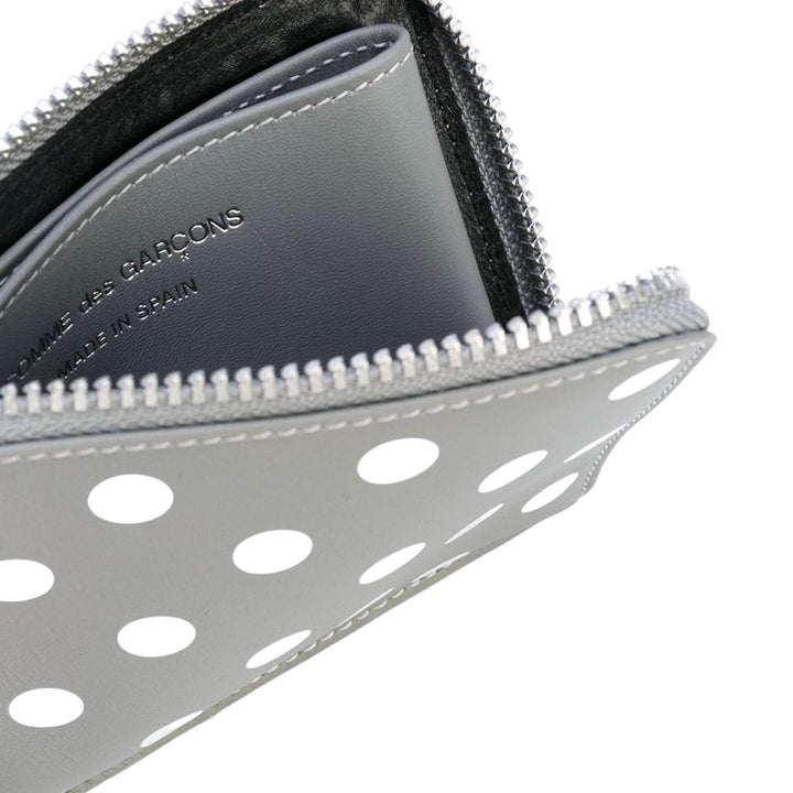 Club21 - COMME des GARCONS WALLET - Dots Printed L-Shape Zip - ZIP ARD WALLETS - Grey