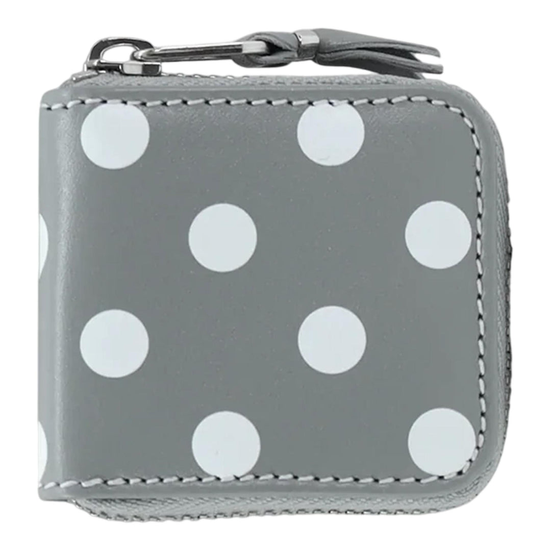 Club21 - COMME des GARCONS WALLET - Dots Printed Leather Line Coin Pouch - COIN POUCHES - Grey