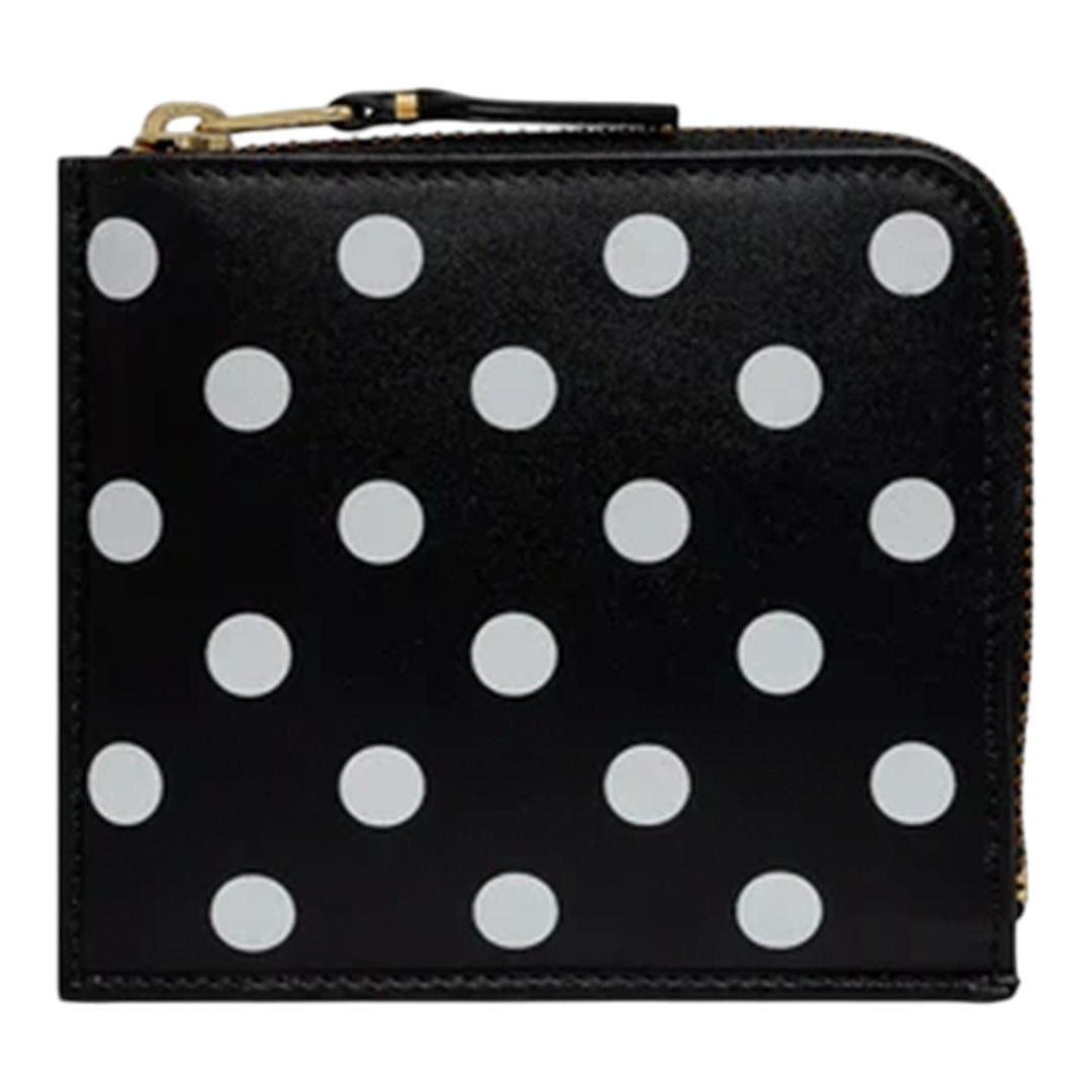 Club21 - COMME des GARCONS WALLET - Dots Printed Leather Wallet - WALLETS - Black
