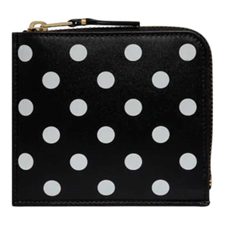 Club21 - COMME des GARCONS WALLET - Dots Printed Leather Wallet - WALLETS - Black