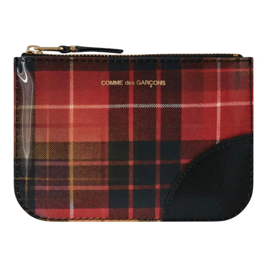 Club21 - COMME des GARCONS WALLET - Lenticular Tartan Pouch - ZIP ARD WALLETS - Red