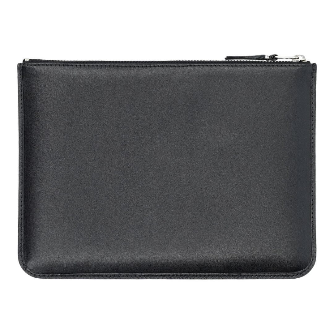 Club21 - COMME des GARCONS WALLET - Silver Eyelet Zip Pouch - WALLETS - Black