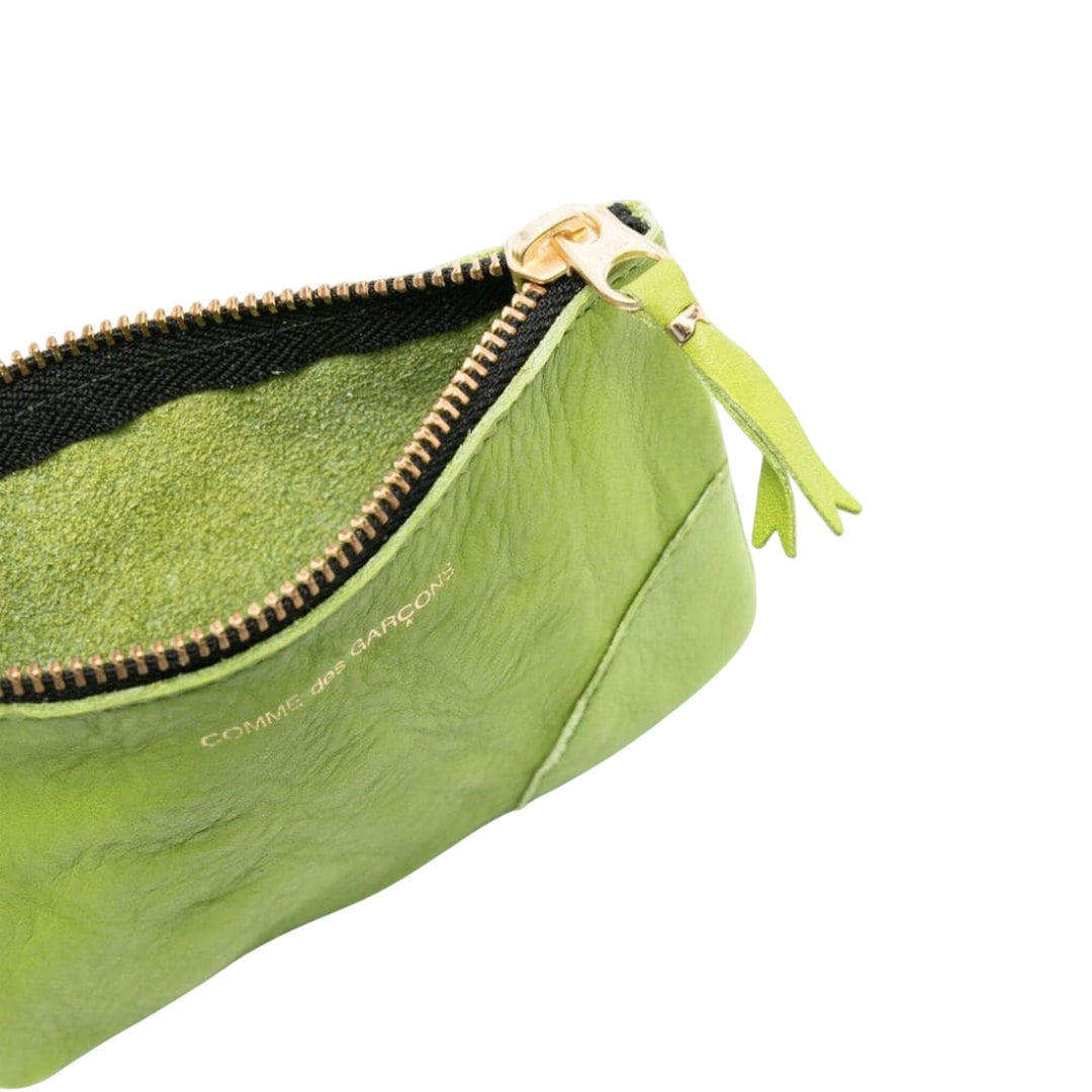 Club21 - COMME des GARCONS WALLET - Washed Wallet Top Zip Pouch - COIN POUCHES - Green