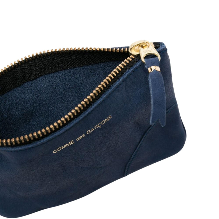 Club21 - COMME des GARCONS WALLET - Washed Wallet Top Zip Pouch - COIN POUCHES - Navy