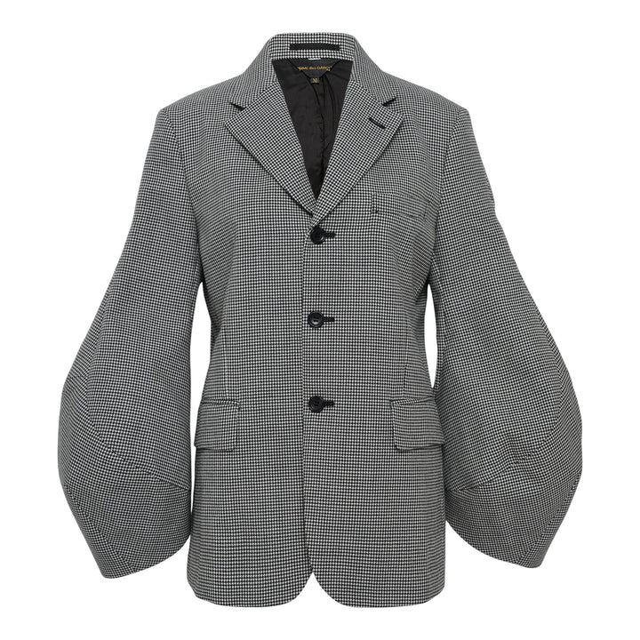 Club21 - COMME des GARCONS - Wool Houndstooth Check Pattern Jacket - JACKETS - Black
