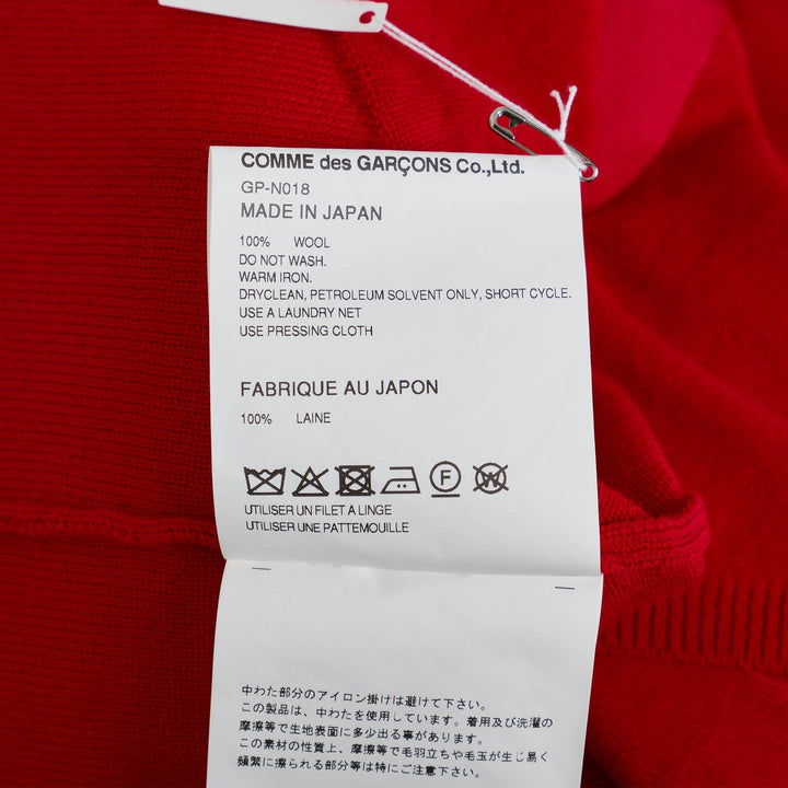 Club21 - COMME des GARCONS - Worsted Wool Jersey Filling Cardigan - CARDIGANS - Red