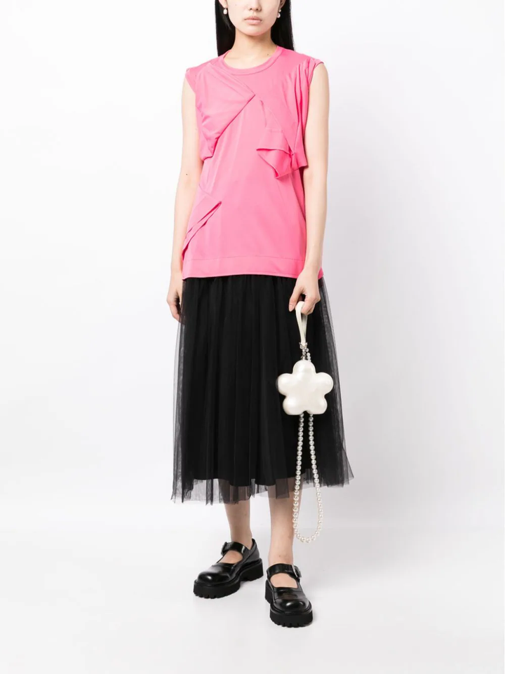 COMME des GARCONS-Folded T-Shirt-Pink-2