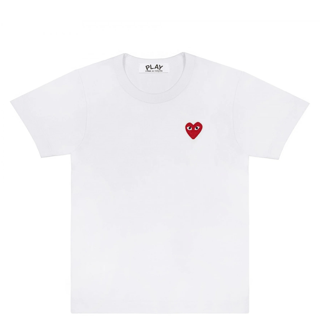 COMMEdesGARCONSPLAY_RedEmblemTeeUnisex_White