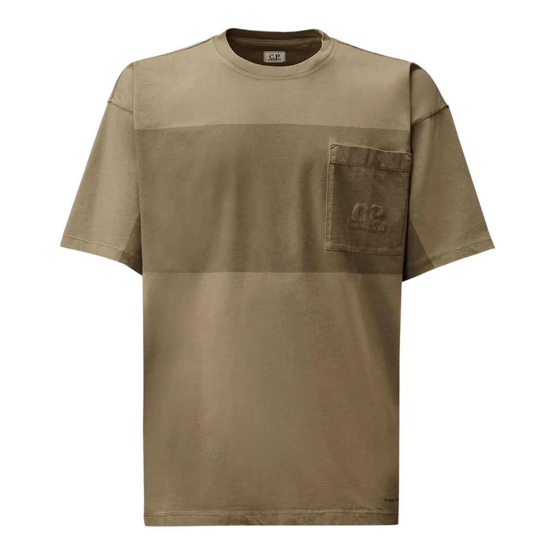 Club21 - C.P. Company - Jersey Short Sleeve Printed Chest Pocket T-Shirt - TEES - Charcoal