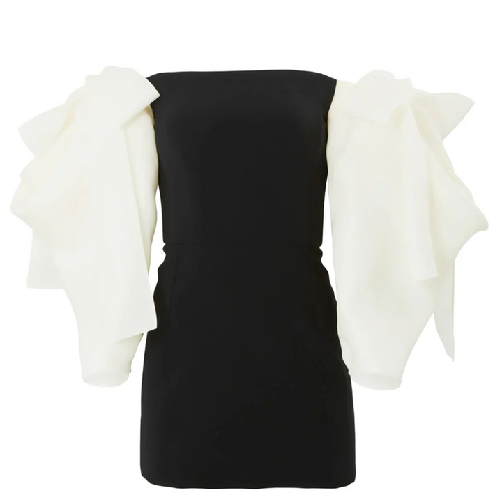 Off Shoulder Draped Sleeve Mini Dress