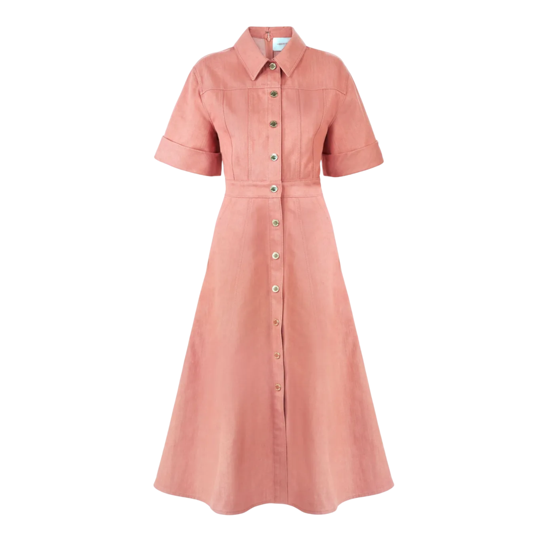 Button Front Midi Dress