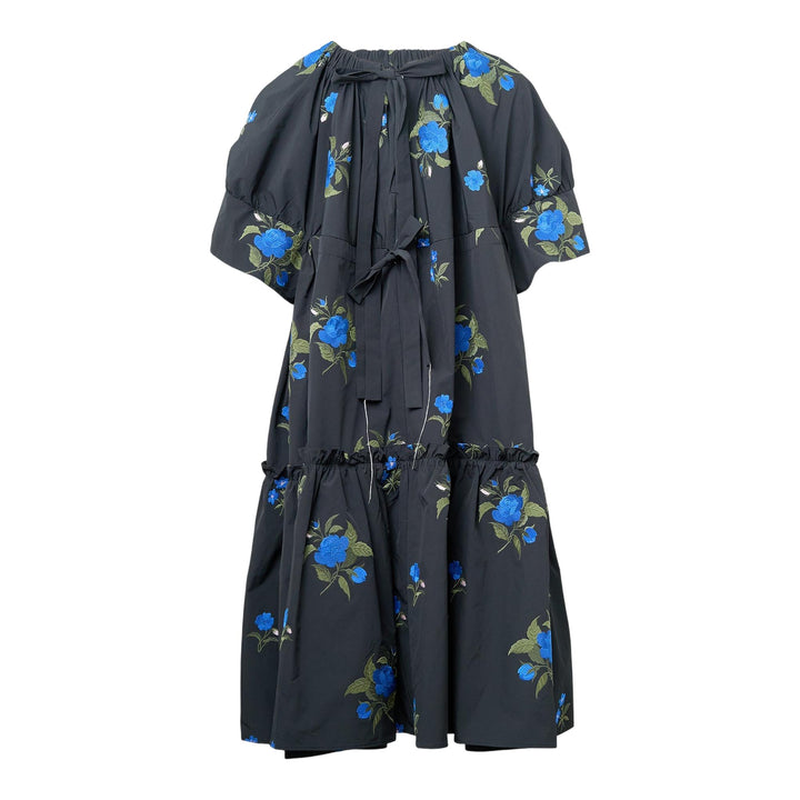 Club21 - Caroline Hu - Black Roses Embroidery Long Dress - WOVEN DRESSES - Black