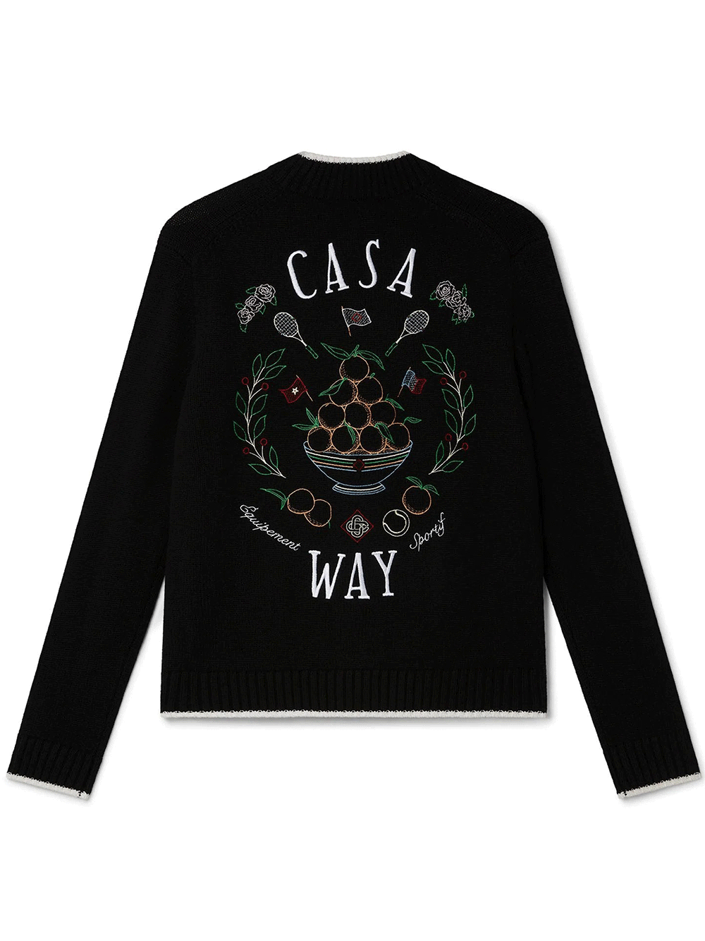 Casablanca-Embroidered-Casa-Way-Cardigan-Black-1