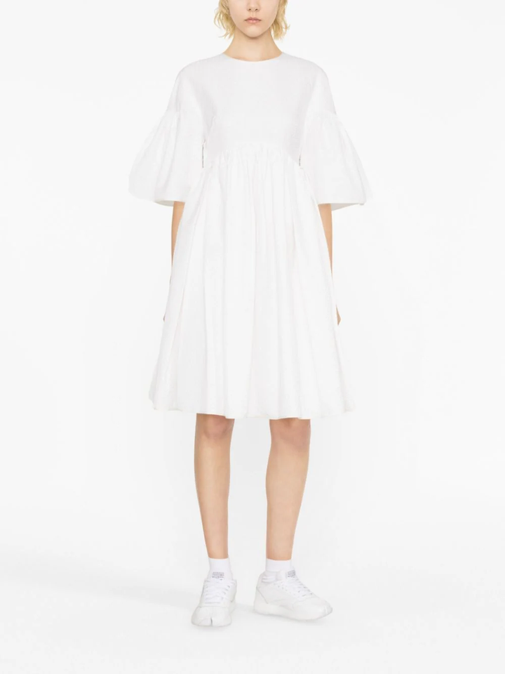 Cecilie-Bahnsen-Dress-With-Bell-Shape-Sleeve-Off-White-2