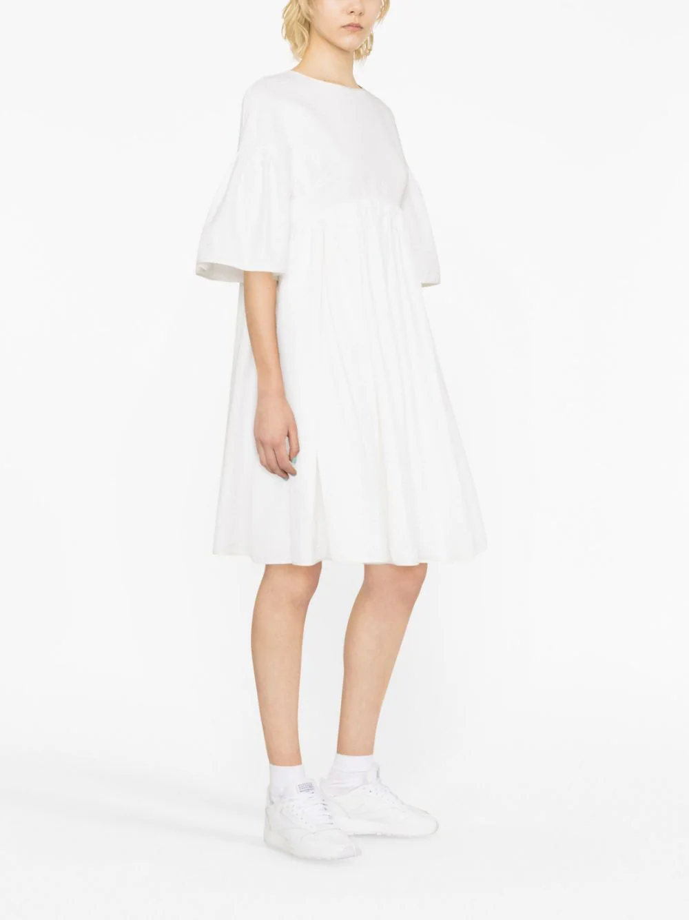 Cecilie-Bahnsen-Dress-With-Bell-Shape-Sleeve-Off-White-4