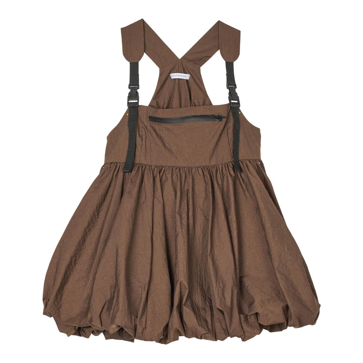 Club21 - Cecilie Bahnsen - Balloon Peplum Bib Top - WOVEN TOPS - Brown