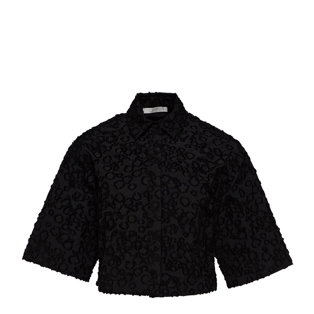Cotton Nylon Cropped Shirt
