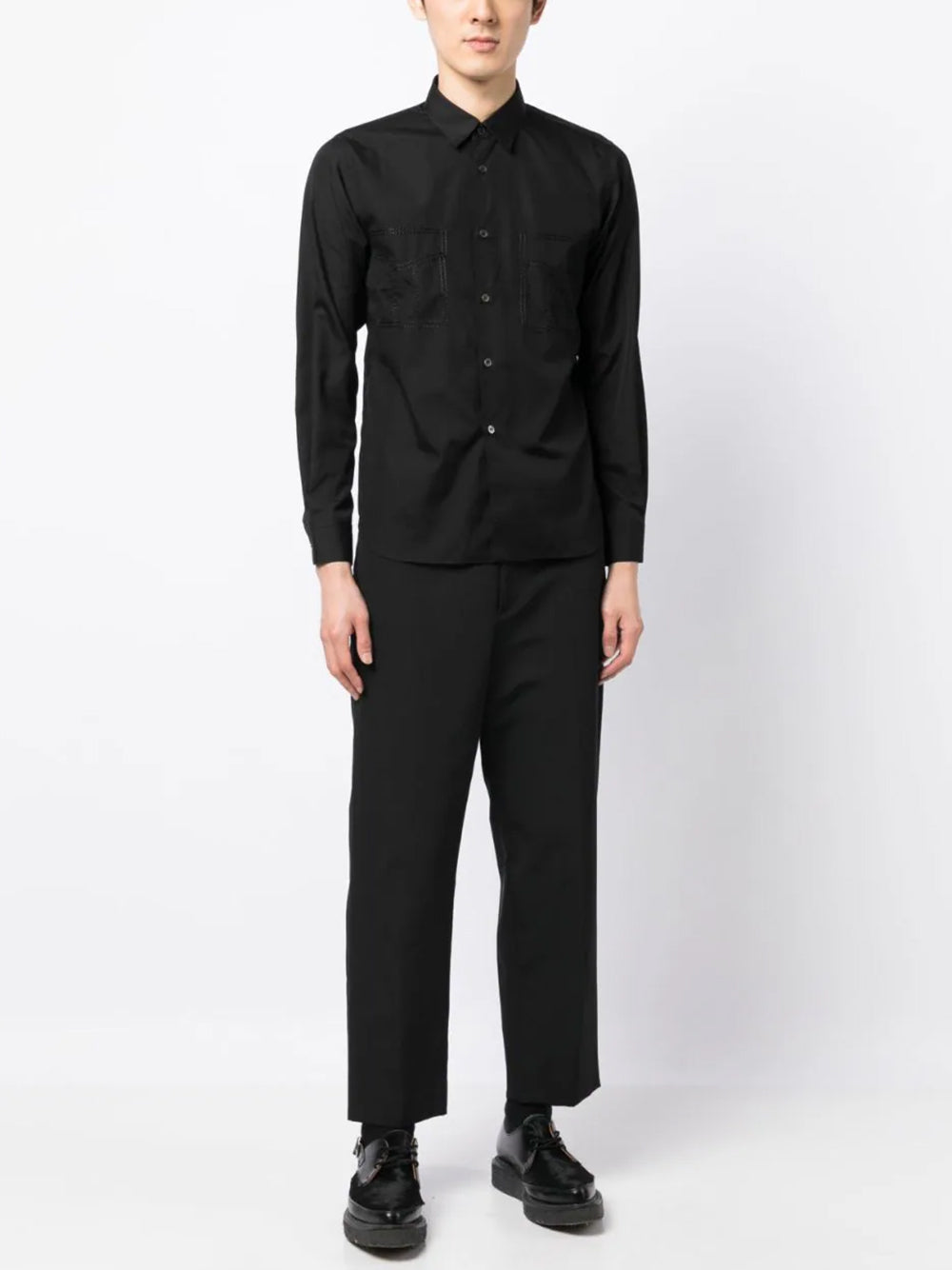 Comme-Des-Garcons-Black-Stitch-Chest-Pocket-Shirt-Black-2