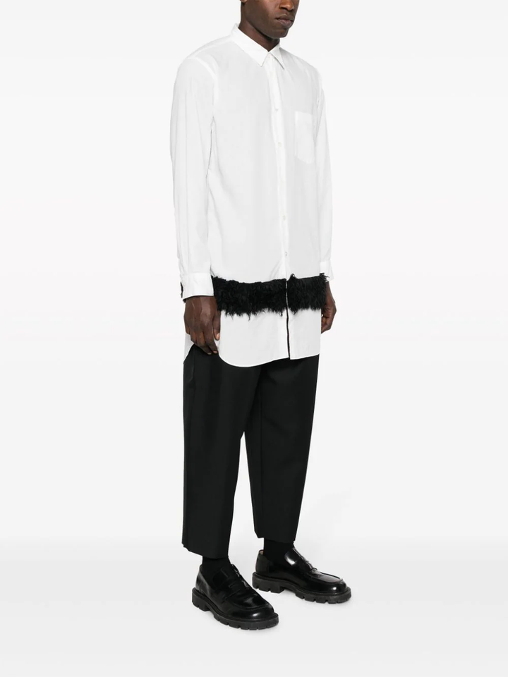 Comme-Des-Garcons-Homme-Plus-Fur-Hem-Shirt-White-3