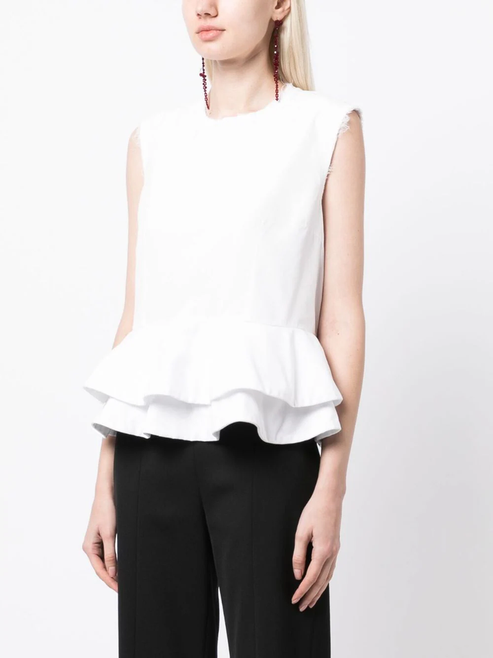 Comme-Des-Garcons-Peplum-Tank-Blouse-White-3