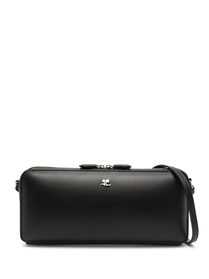 Courreges-Cloud-Reflex-Leather-Baguette-Handbag-Black-1